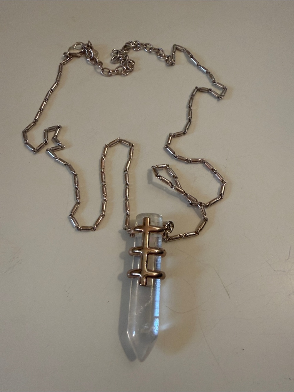 Stella & Dot Rose Gold Crystal Pendant 18-20” Necklace